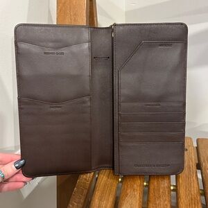 Crabtree & Evelyn Leather Passport Travel Wallet